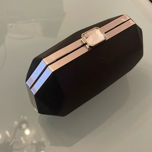 Black Satin Nine West Clutch